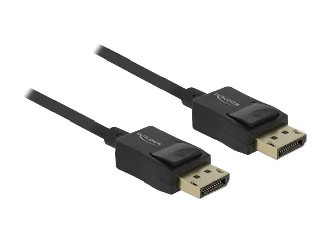 Delock Coaxial - Videokabel - DisplayPort (M) zu DisplayPort (M) - DisplayPort 1.4 - 2 m - 8K Unterstützung - Schwarz