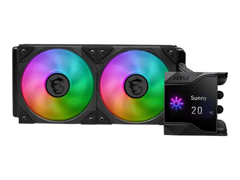 MSI MPG CORELIQUID D240 - Prozessor-Flüssigkeitskühlsystem - Kühlergröße: 240 mm - (für: LGA1156, LGA1155, LGA1150, LGA1151, AM4, TR4, sTRX4, LGA1200, LGA1700, AM5) - Kupfer - 120 mm