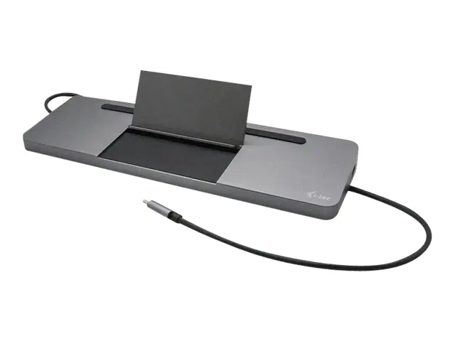 i-Tec USB-C Metal Ergonomic 4K 3x Display Docking Station + Power Delivery - Dockingstation - USB-C / Thunderbolt 3 - VGA, HDMI, DP - 1GbE