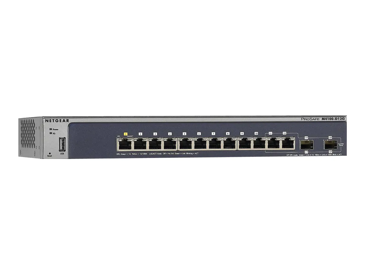 Netgear Switch GSM5212-100NES 12-port Desktop, wandmontierbar L2+