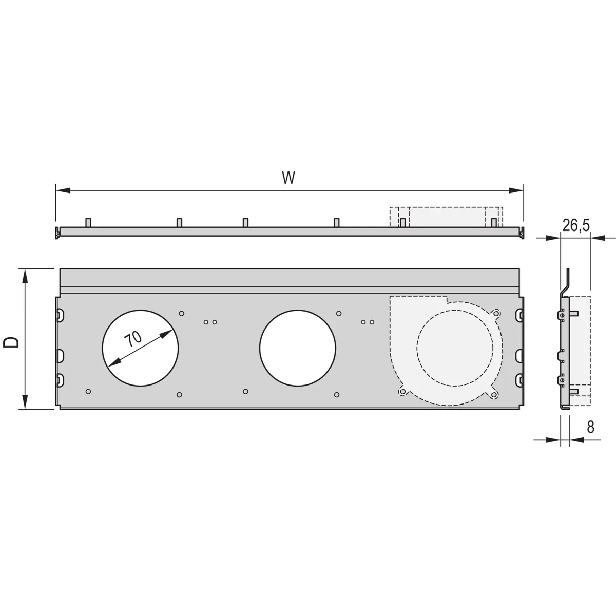 SCHROFF LUEFTERWANNE 84TE 220T KPL. 24572411