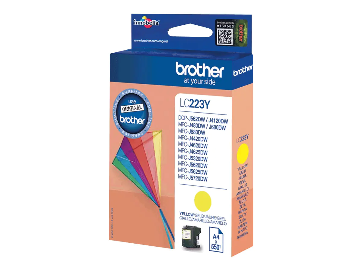 Brother LC223Y - Gelb - Original - Tintenpatrone - für Brother DCP-J4120, J562, MFC-J4625, J480, J5320, J680, J880; Business Smart MFC-J4420