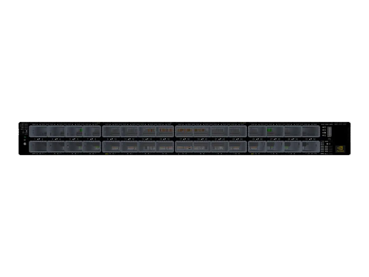 NVIDIA Quantum-2 QM9790 - Switch - unmanaged - 32 x 400 Gigabit OSFP - Luftstrom von vorne nach hinten - an Rack montierbar
