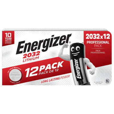 Energizer® Knopfzelle Lithium CR2032 3V 12 St./Pack.