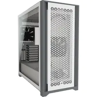 CORSAIR iCUE 5000D RGB Airflow - Mid tower - E-ATX - Seitenteil mit Fenster (gehärtetes Glas) - keine Spannungsversorgung (ATX) - True White - USB/Audio