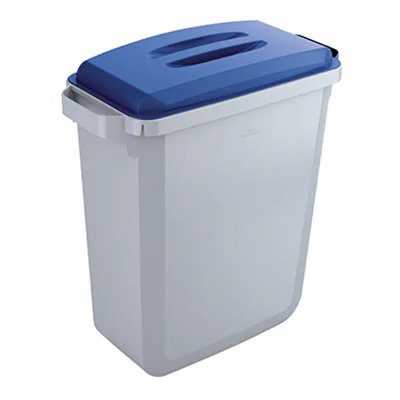 DURABLE Abfalleimer DURABIN VEH2012027 60l grau +Deckel bl