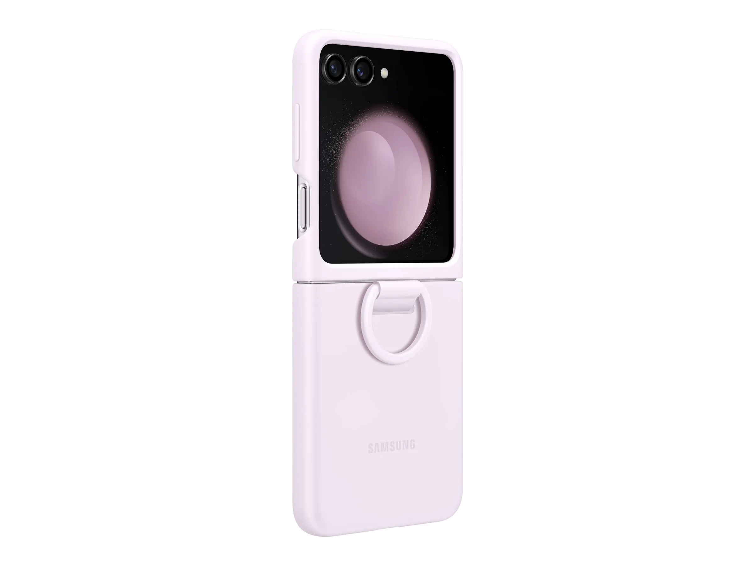 Samsung EF-PF731 - Hintere Abdeckung für Mobiltelefon - mit Ring - Silikon - Lavendel - für Galaxy Z Flip5