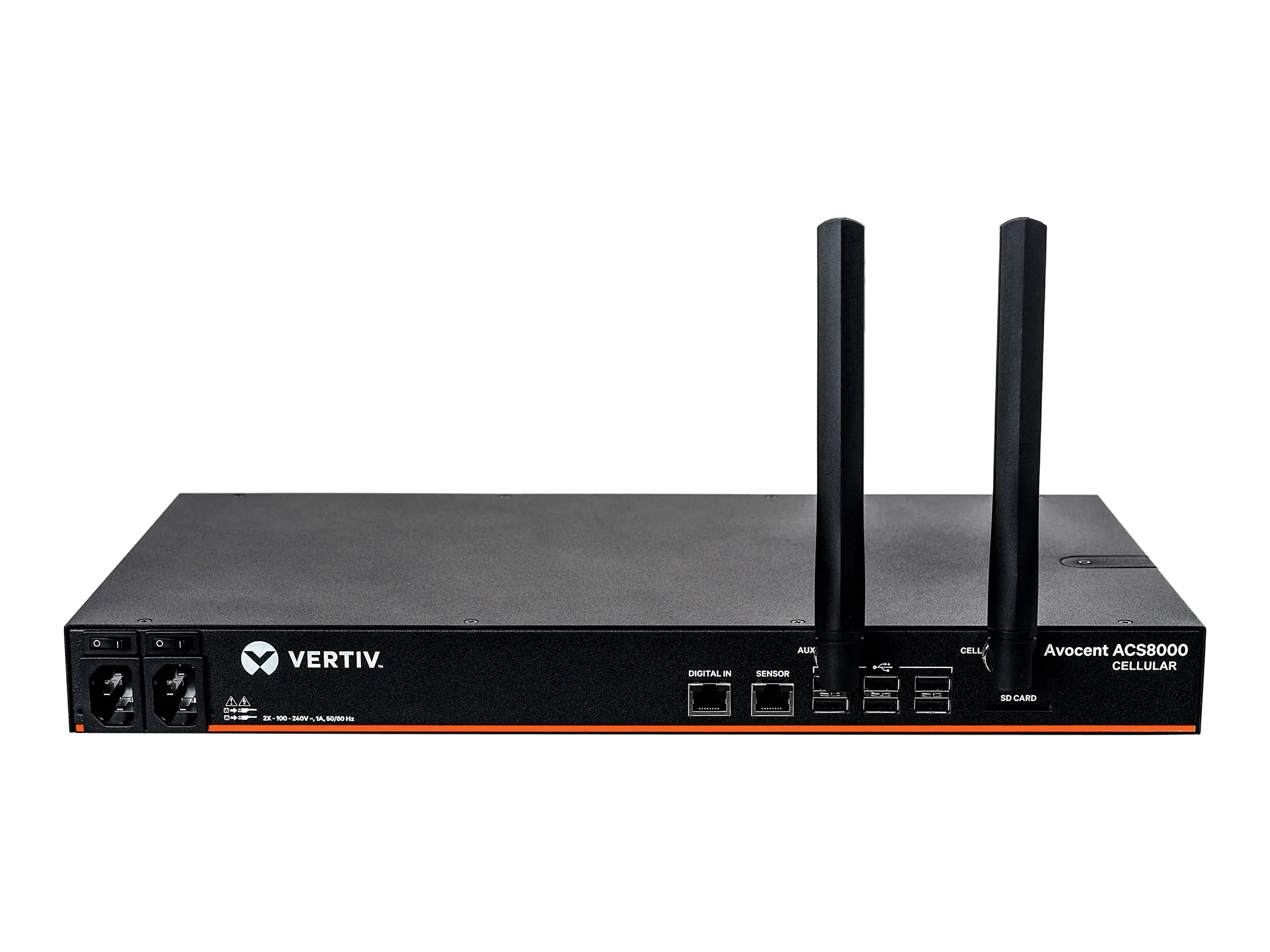 Avocent ACS 8000 Advanced Console Server ACS8016-EU-DAC-400 - Konsolenserver - 16 Anschlüsse - 1GbE, RS-232, RS-422, RS-485 - LTE B1/B20/B28/B3/B7/B8 - 1U - Rack-montierbar