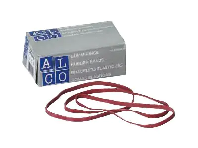 ALCO ALBERT Gummibänder - 0.4 cm x 15 cm - stark - Rot (Packung mit 200) 752