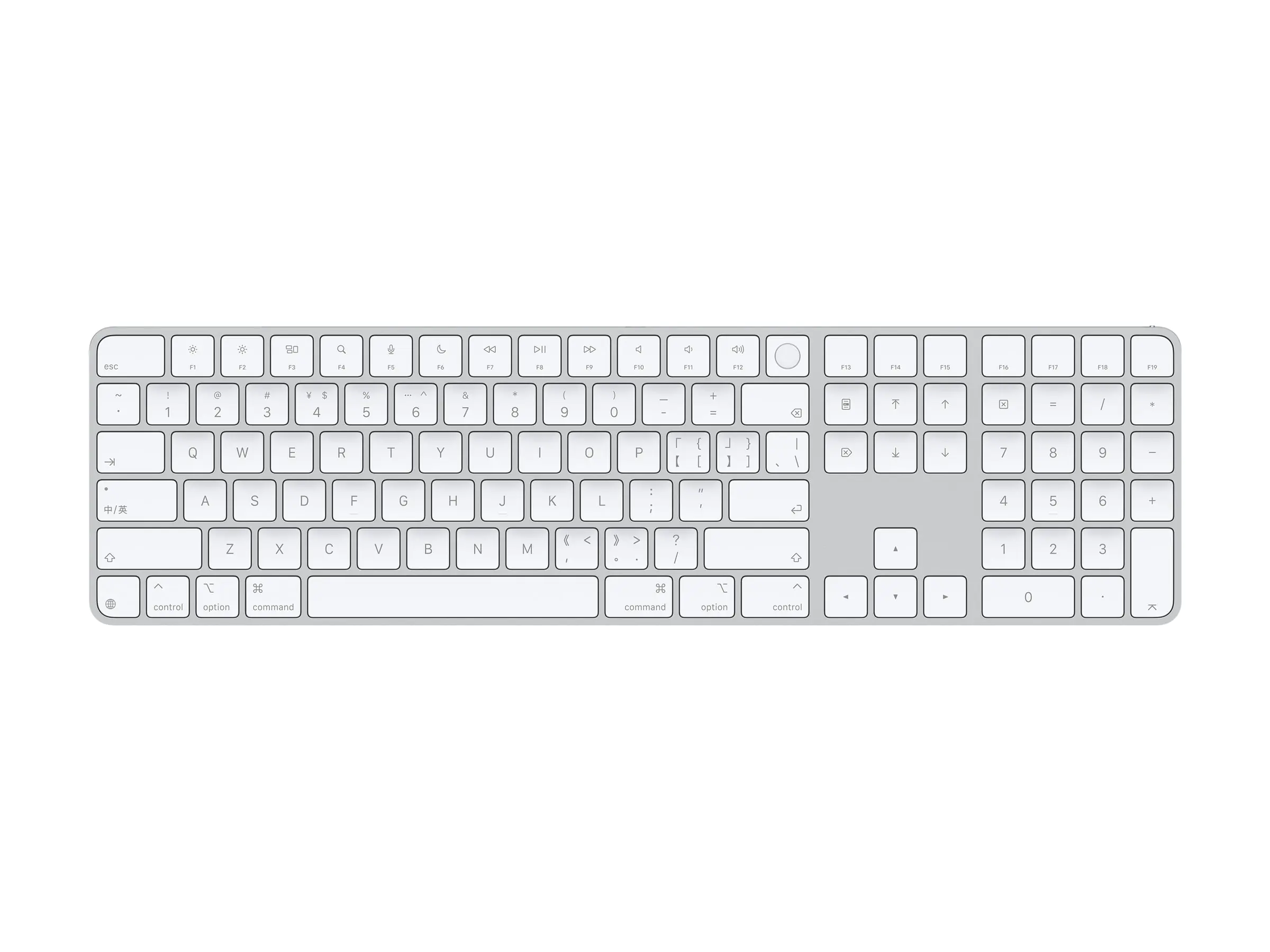 Apple Magic Keyboard with Touch ID and Numeric Keypad - Tastatur - USB-C - kabellos - Bluetooth