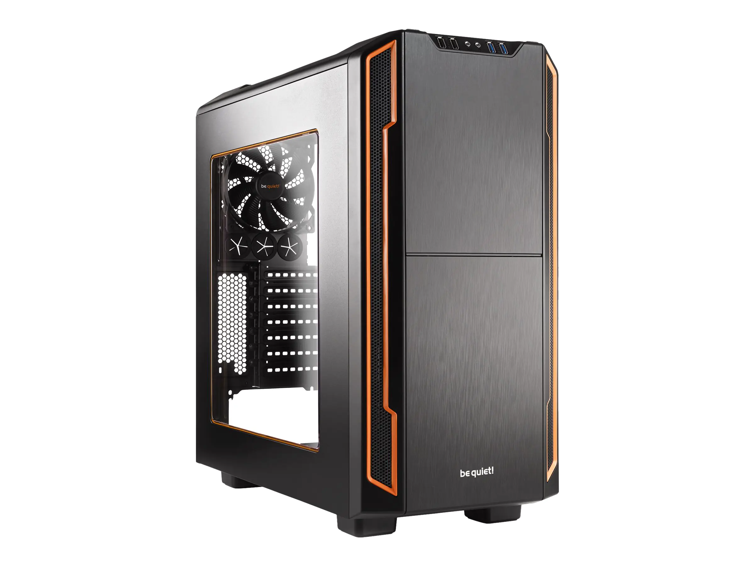 be quiet! Silent Base 600 - Window Edition - Tower - ATX - keine Spannungsversorgung - orange - USB/Audio