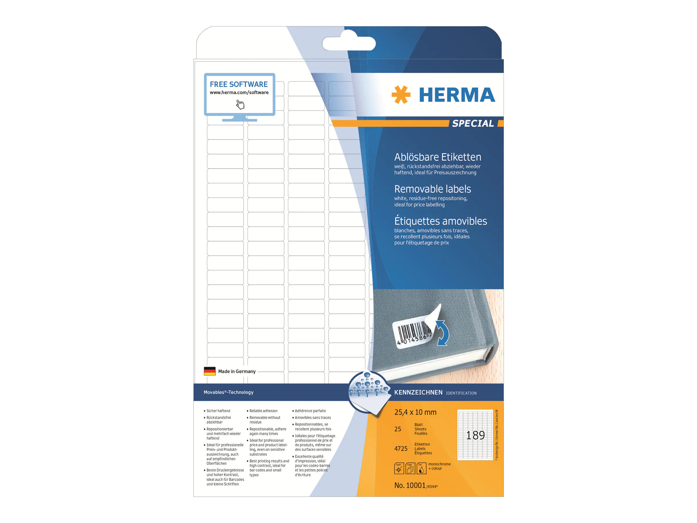HERMA Special - Papier - matt - selbstklebend, entfernbarer Klebstoff 10001