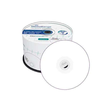 MEDIARANGE MR429, DVD-R, 120 mm, Druckbar, Tortenschachtel, 50 Stück(e), 4,7 GB