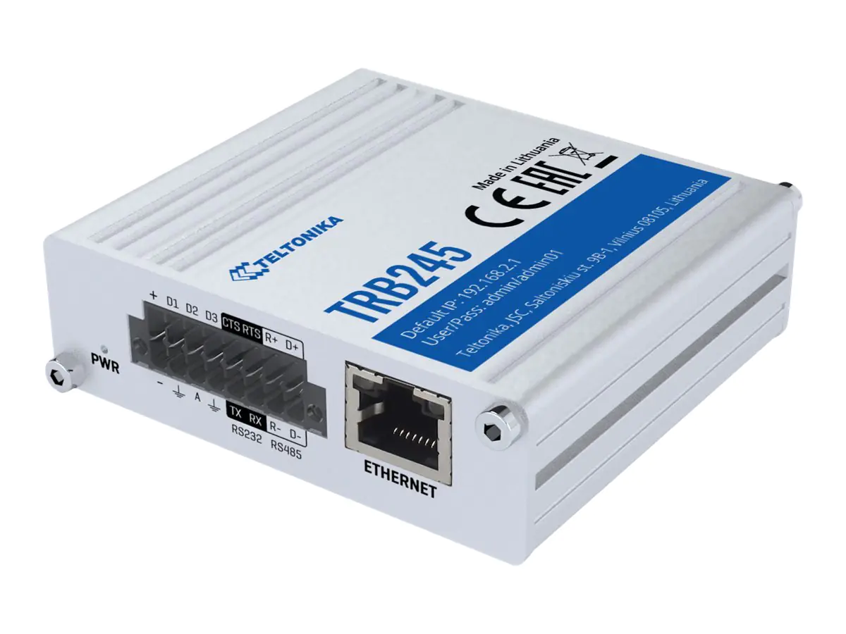 Teltonika TRB245 - Gateway - 100Mb LAN, RS-232, RS-485 - LTE - 3G, 4G - Gleichstrom