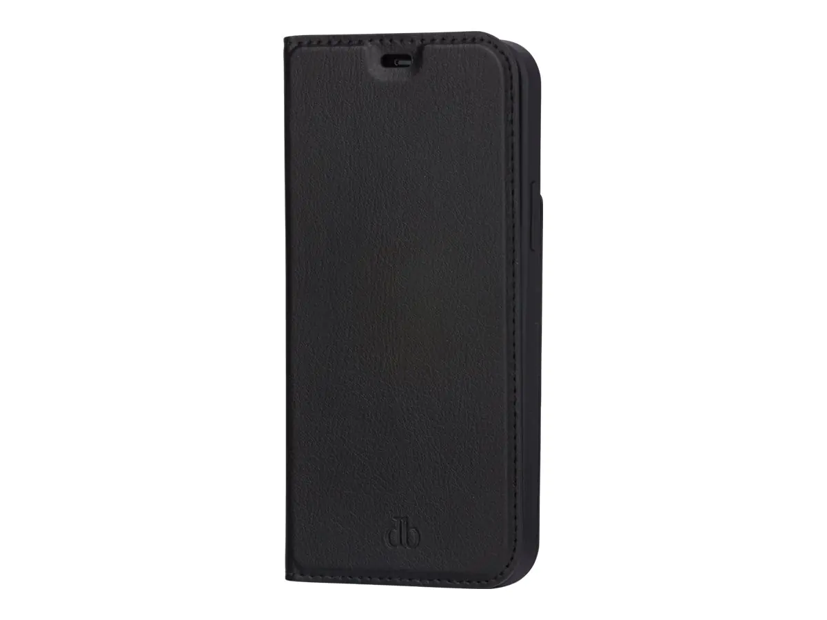 dbramante1928 Oslo - Flip-Hülle für Mobiltelefon - recyceltes Kunstleder - Schwarz - für Apple iPhone 12, 12 Pro