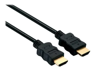 Helos BASIC - Highspeed - HDMI-Kabel mit Ethernet - HDMI männlich zu HDMI männlich - 50 cm - Doppelisolierung - Schwarz - 1080p-Unterstützung