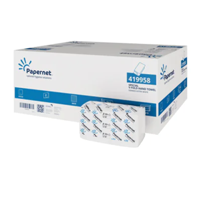 Papernet Papierhandtuch 23 x 24 cm (B x L) Papier extra weiß 15 x 266 Bl./Pack.