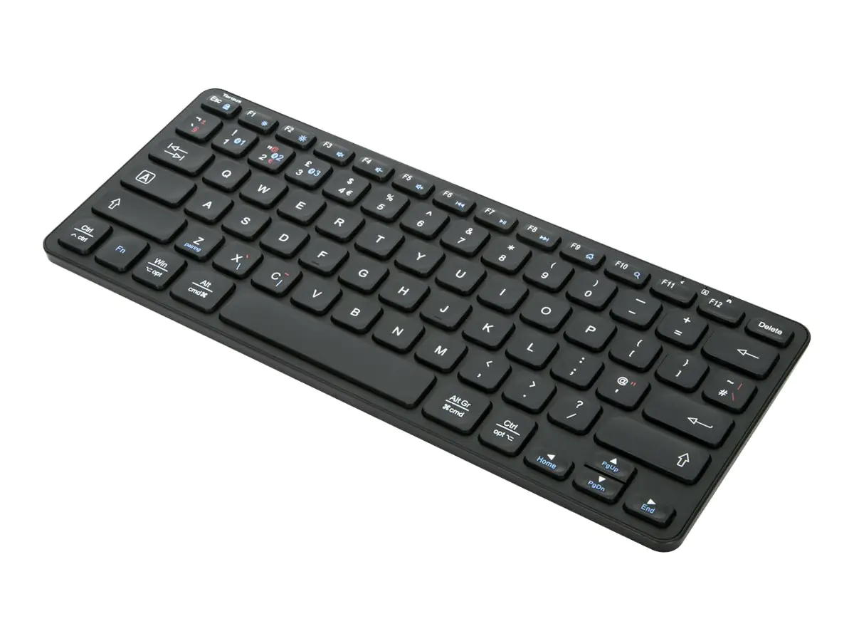 Targus - Tastatur - kompakt, mehrgerätefähig, antimikrobiell - kabellos - Bluetooth 5.1 - QWERTY - GB - Schwarz - B2B