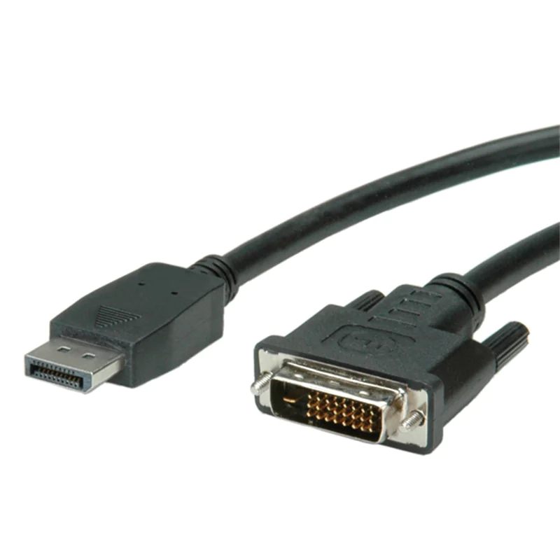 VALUE - Videokabel - Dual Link - DisplayPort (M) zu DVI-D (M) - 2 m - Daumenschrauben - Schwarz