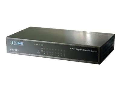 PLANET GSD-803 - Switch - 8 x 10/100/1000 - Desktop
