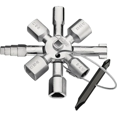 KNIPEX Schaltschrankschlüssel TwinKey 00 11 01 10Profile 2Kreuze