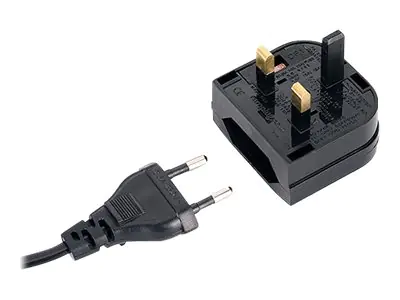 ANSMANN ADAPTER PLUG UK - Adapter für Power Connector - 3-polig (M) bis Eurostecker (W) - Großbritannien und Nordirland