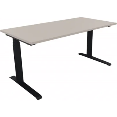 Schreibtisch Kufe Einzels. Quadrat B1600xT800xH650-850 an/Akazie