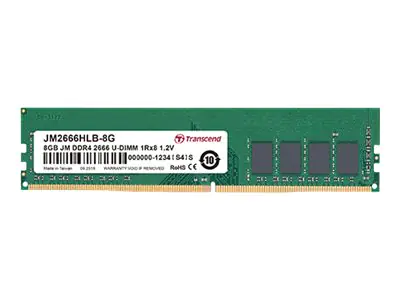 Transcend JetRAM - DDR4 - Modul - 8 GB - DIMM 288-PIN - 2666 MHz / PC4-21300 - CL19 - 1.2 V - ungepuffert - non-ECC