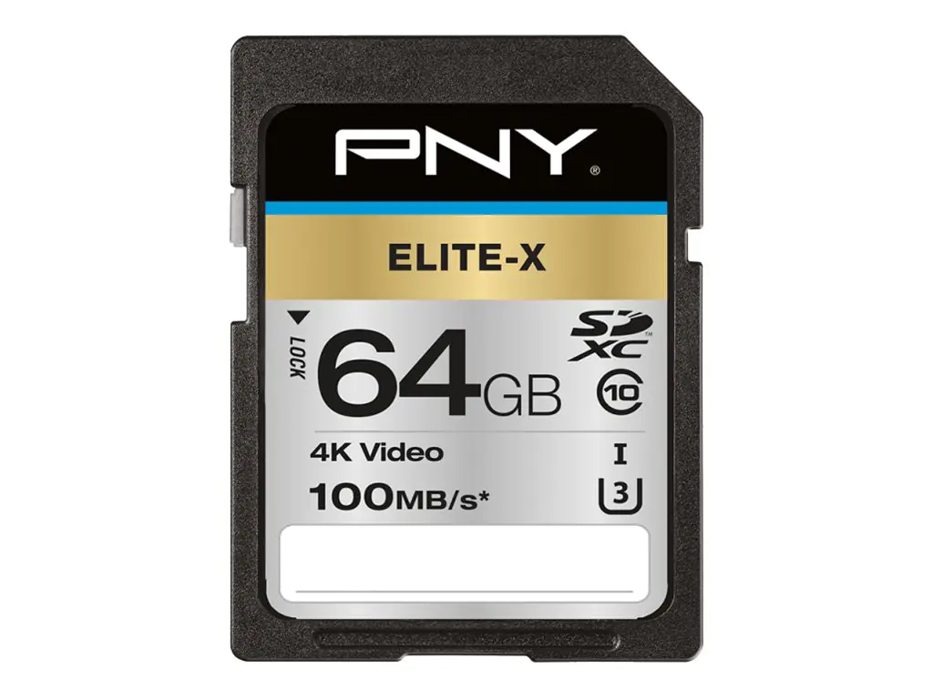PNY Elite-X - Flash-Speicherkarte - 64 GB - UHS-I P-SD64GU3100EX-GE