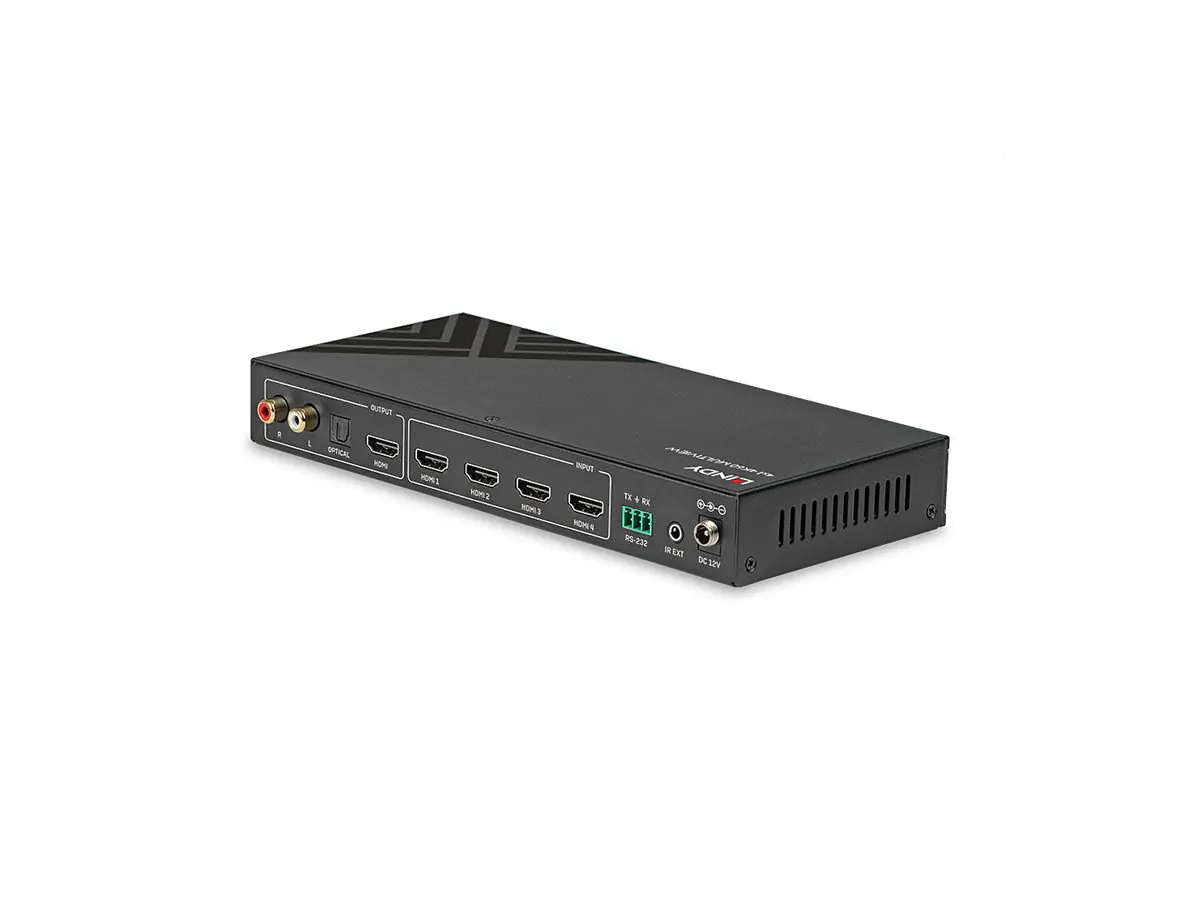 Lindy Video/Audio-Schalter - 4x1, 4K60, multiview, seamless