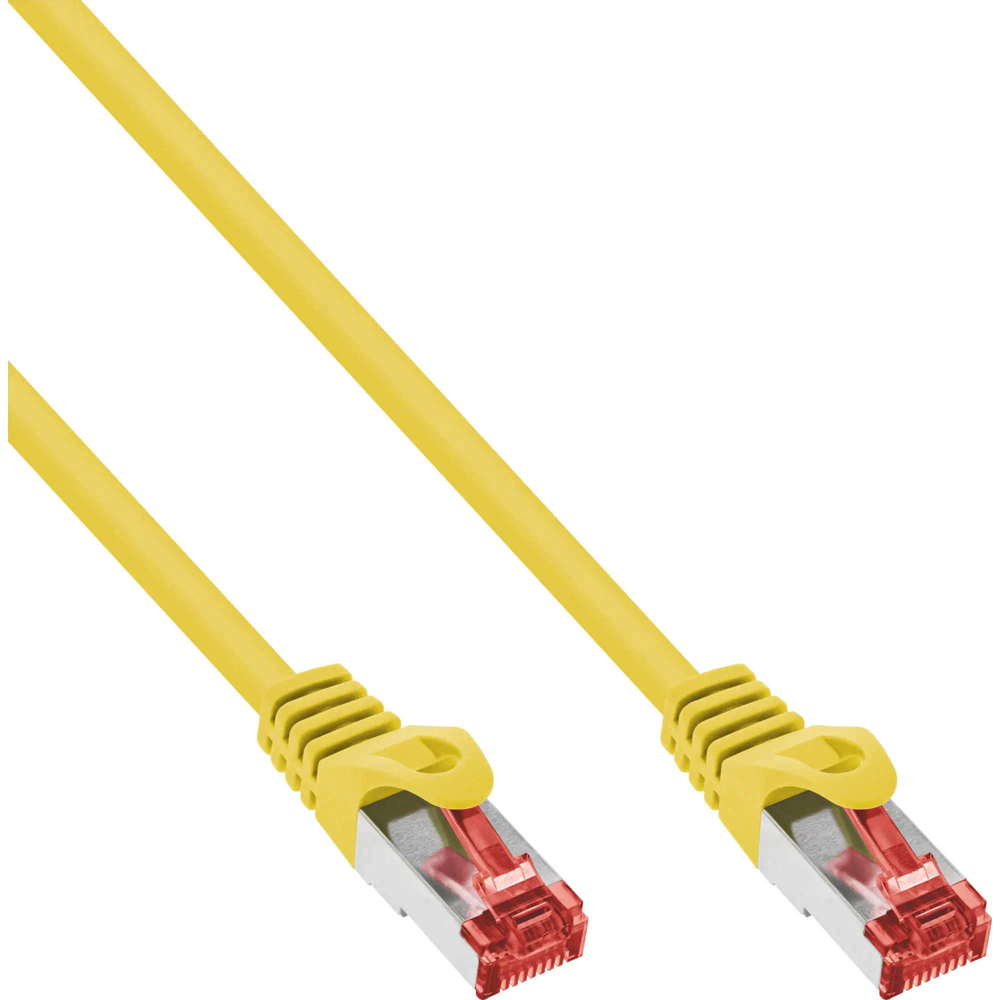 InLine - Patch-Kabel - RJ-45 (M) zu RJ-45 (M) - 10 m - SFTP, PiMF - CAT 6 - geschirmt, halogenfrei, geformt - Gelb