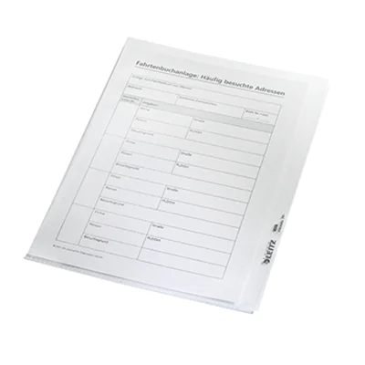 Leitz Sichthülle Premium DIN A5 0,15mm oben, rechts offen dokumentenecht PVC-Hartfolie farblos glasklar 100 St./Pack.