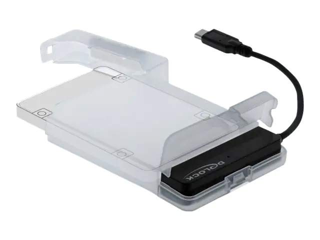 Delock USB Type-C to SATA Converter with 2.5" Protection Cover - Schnittstellenadapter - SATA 6Gb/s - USB-C - Schwarz