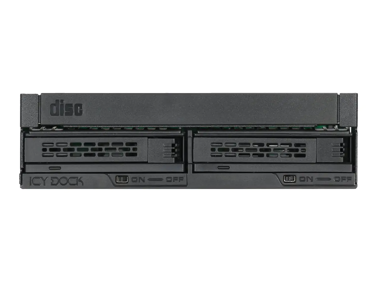 ICY Dock ExpressCage MB732SPO-B - Gehäuse für Speicherlaufwerke - 2.5" (6.4 cm) - 5,25" auf 2 x 2,5" und 5,25" Slim Line / 5,25" Ultra Slim (13,3 cm auf 2 x 6,4 cm und 13,3 cm Slim Line / 13,3 cm Ultra Slim) - Schwarz
