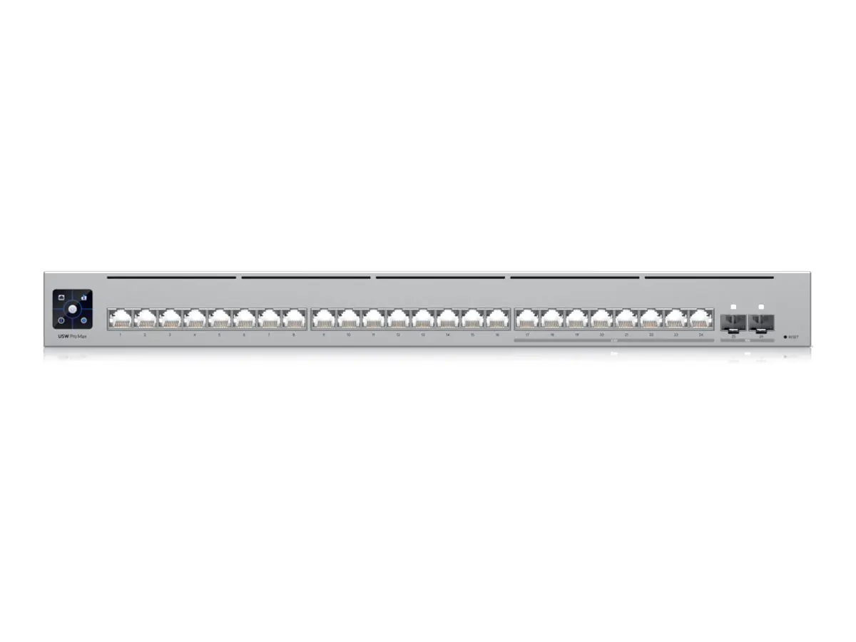 UbiQuiti UniFi Switch Pro Max 24 - Switch - L3 - managed - 16 x 10/100/1000 + 8 x 2.5GBase-T + 2 x 10 Gigabit Ethernet - Desktop, an Rack montierbar
