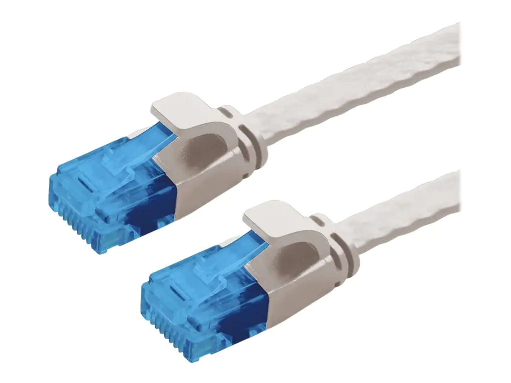 VALUE - Patch-Kabel - RJ-45 (M) zu RJ-45 (M) - 1 m - U/UTP, nicht abgeschirmt - CAT 6a - geformt, ohne Haken, verseilt, flach - Grau