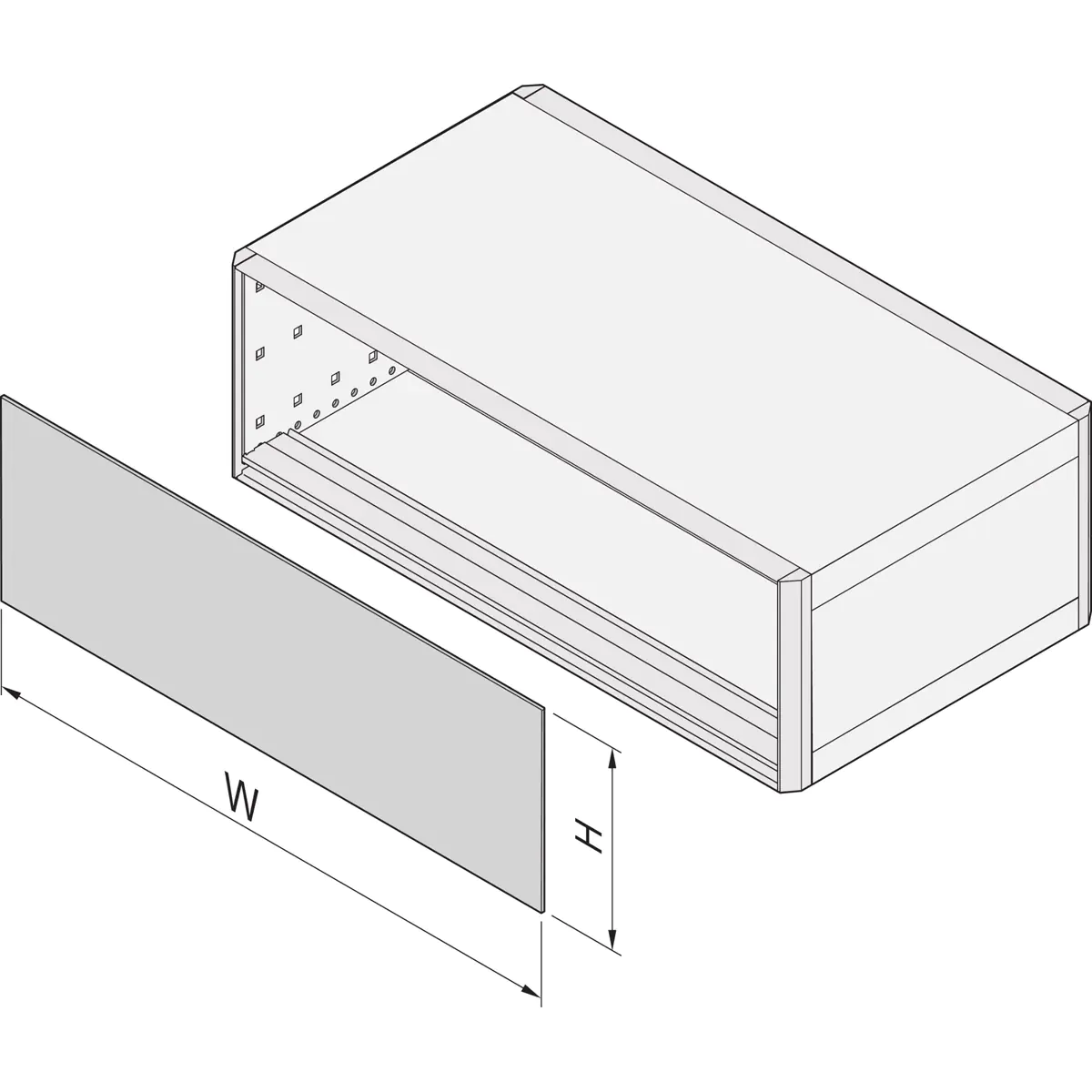 SCHROFF U-FRONTPL.EMC 84HP - Rack-Zubehör 24572606 - Rack-Zubehör