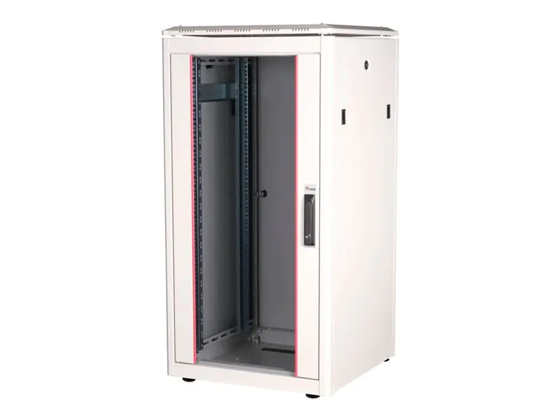 Equip Dynamic Flex Line - Schrank Netzwerkschrank - 600x600 mm, mit Glastür, abnehmbare und abschließbare Paneele, montiert - freistehend - Hellgrau, RAL 7035 - 22U - 48.3 cm (19") EDF-22-6060-G-BMAA