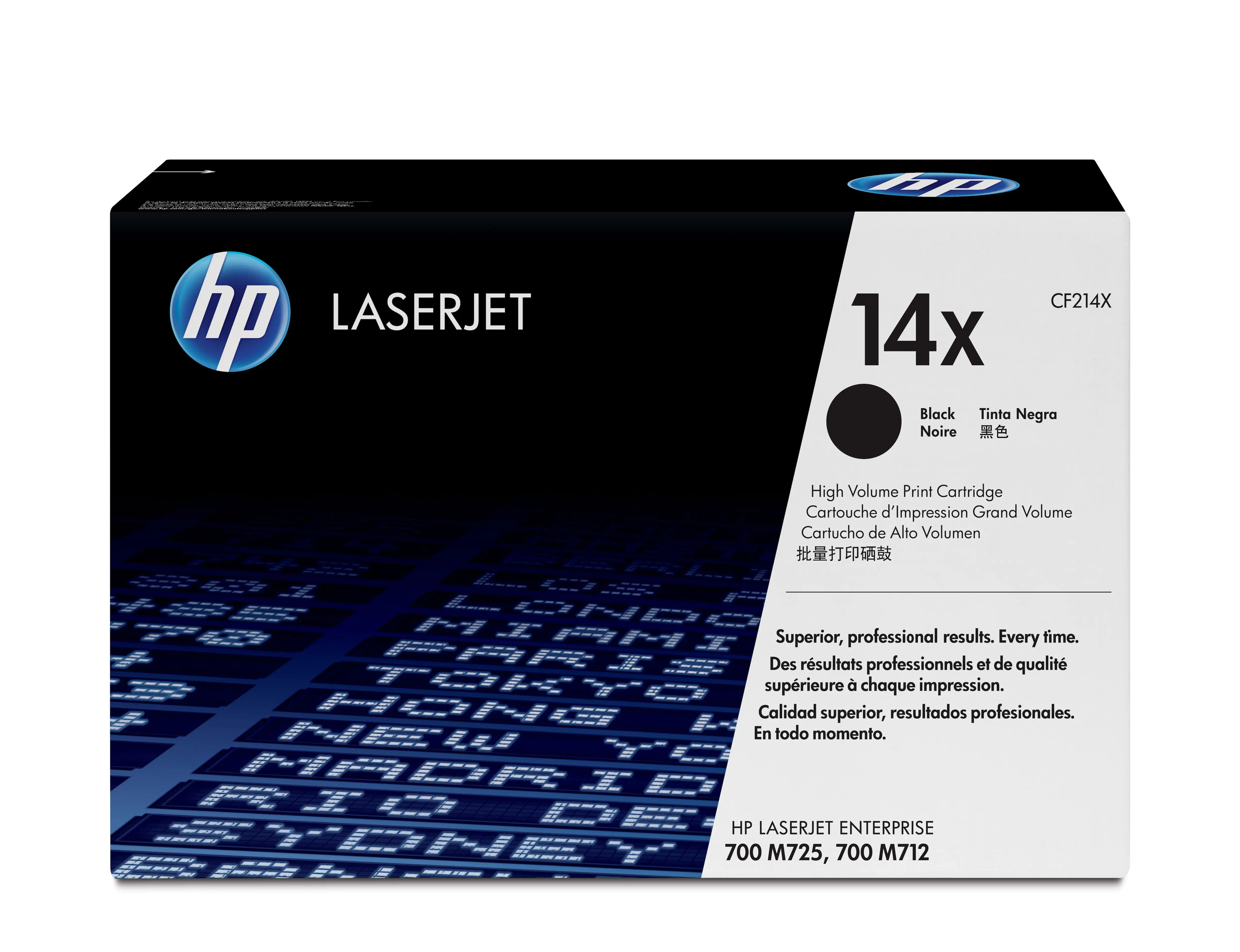 HP 14X - Hohe Ergiebigkeit - Schwarz - original - LaserJet - Tonerpatrone (CF214X) - für Color LaserJet M725; LaserJet Enterprise 700, M712, MFP M725; LaserJet Managed MFP M725