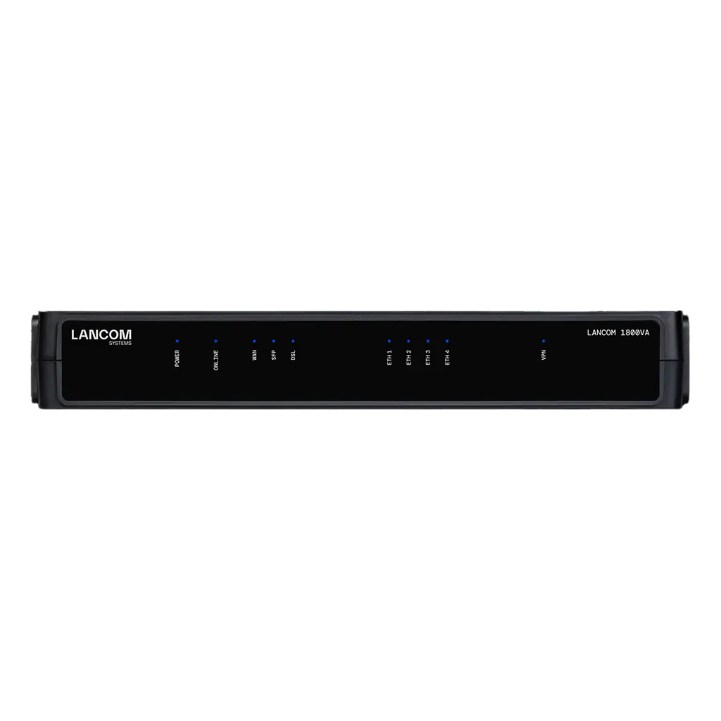 LANCOM 1800VA - Router - DSL-Modem 4-Port-Switch - 1GbE - WAN-Ports: 2 - für P/N: 60183, 60184, 60185, 60186, 60199, 60200, 60201, 60207, 61418, 61419, 61990, 61991