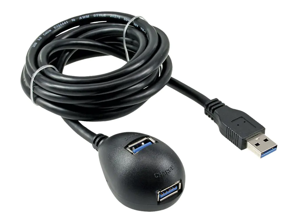 InLine - USB-Verlängerungskabel - USB Typ A (M) zu USB Typ A (W) - USB 3.0 - 5 V - 900 mA - 1 m - Schwarz