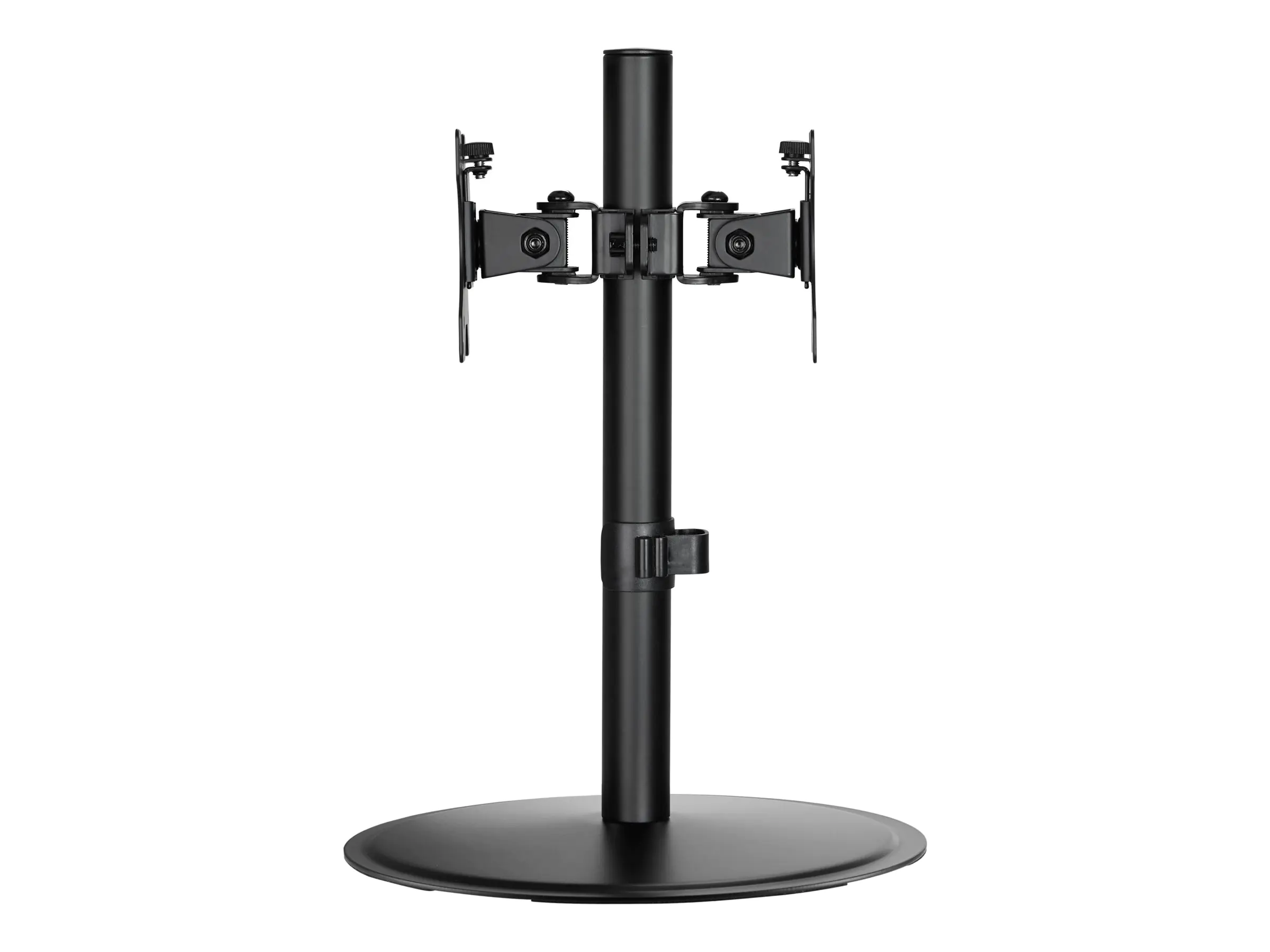 TECHly - Aufstellung (Stange, 2 Klammern, Basis) - für 2 LCD-Displays / Curved LCD-Displays - Monitorarm - Kunststoff, Aluminium, Stahl - mattschwarz - Bildschirmgröße: 43.2-81.3 cm (17"-32") - Schreibtisch