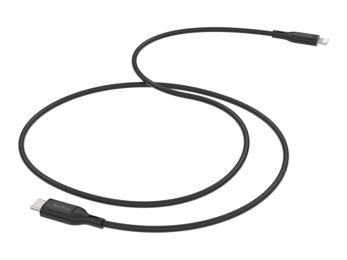 ZAGG mophie essentials - Lightning-Kabel - 24 pin USB-C männlich zu Lightning männlich - 3 m - Schwa