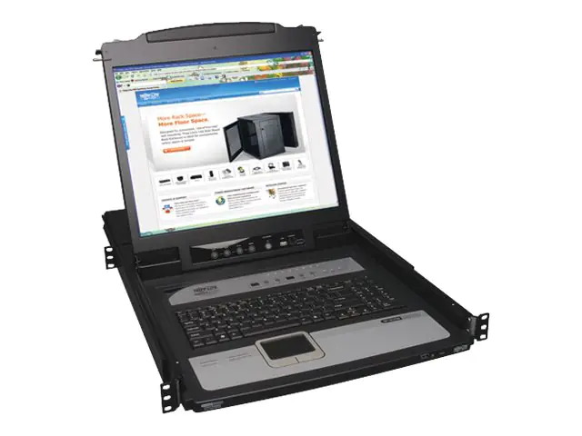 Tripp Eaton Tripp Lite Series 8-Port Rack Console KVM Switch built in IP w/ 19" LCD 1U - KVM