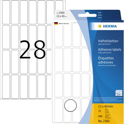 HERMA Vielzwecketikett 2360 13x40mm Papier weiß 896 St./Pack.