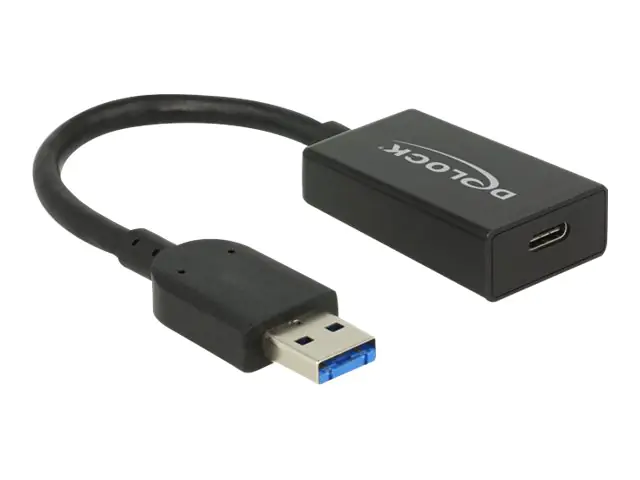 DeLOCK Converter USB 3.1 Gen 2 Type-A male > USB Type-C - USB-Adapter - USB Typ A (M) bis USB-C (W) - USB 3.1 Gen 2 - 15 cm - Schwarz