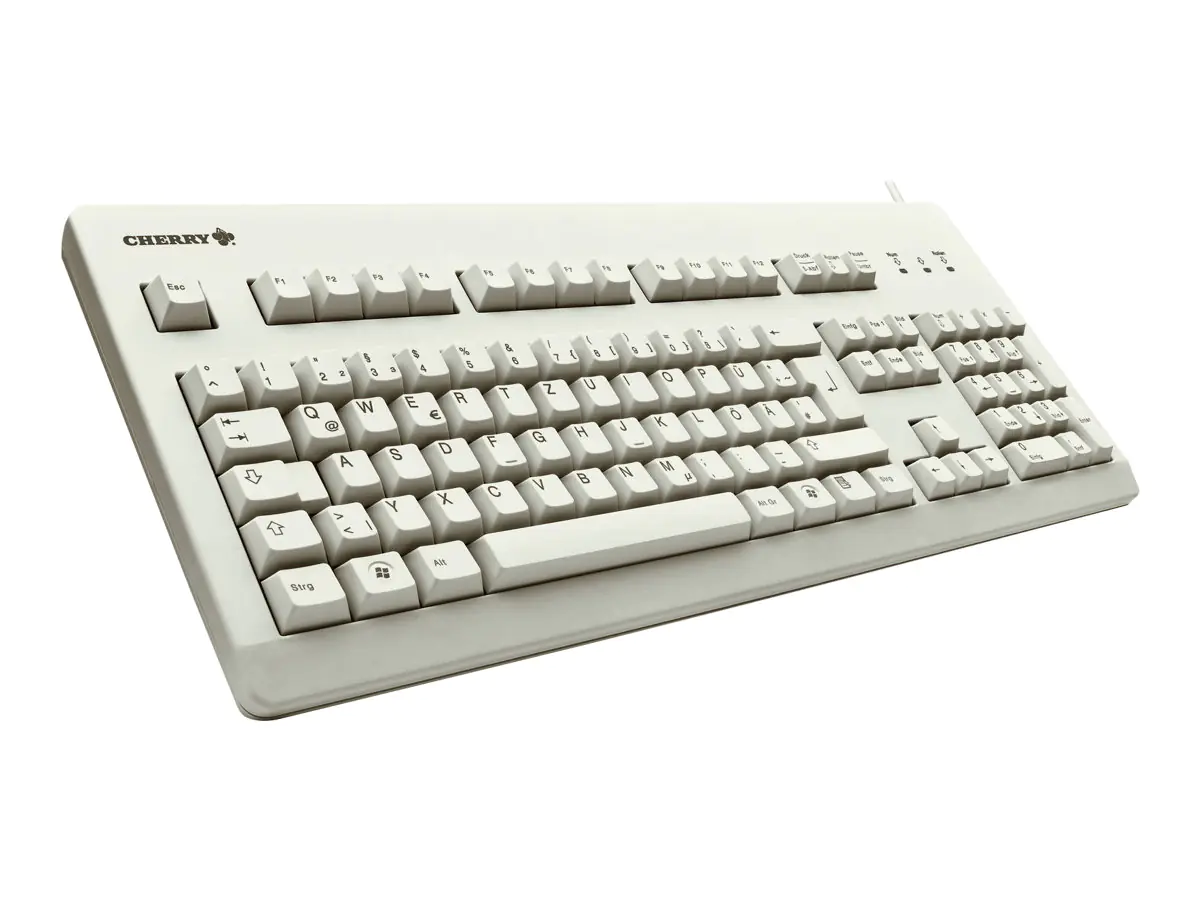 CHERRY G80-3000 - Tastatur - PS/2, USB - USA - Tastenschalter: CHERRY MX Brown - Hellgrau