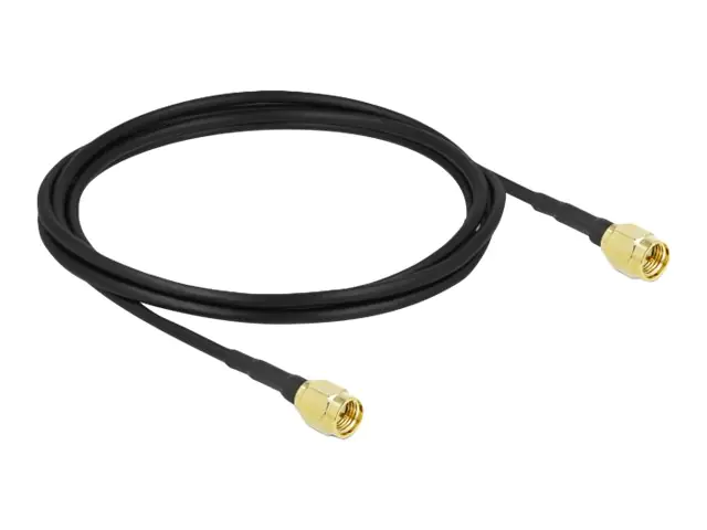 Delock - Antennenkabel - SMA Stecker zu SMA Stecker - 2 m - Koax - Schwarz