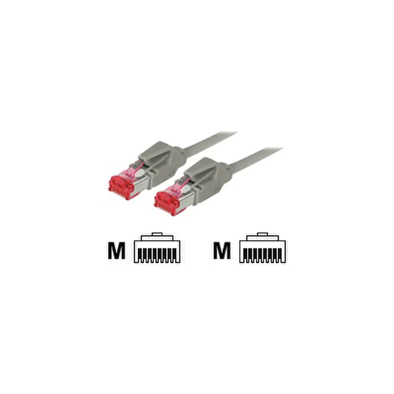 exertis Connect - Patch-Kabel - RJ-45 (M) zu RJ-45 (M) - 15 m - SFTP - CAT 6 - Grau