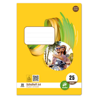 Format-X® Schulheft Style DIN A4 liniert mit Rand 25 32 Bl.